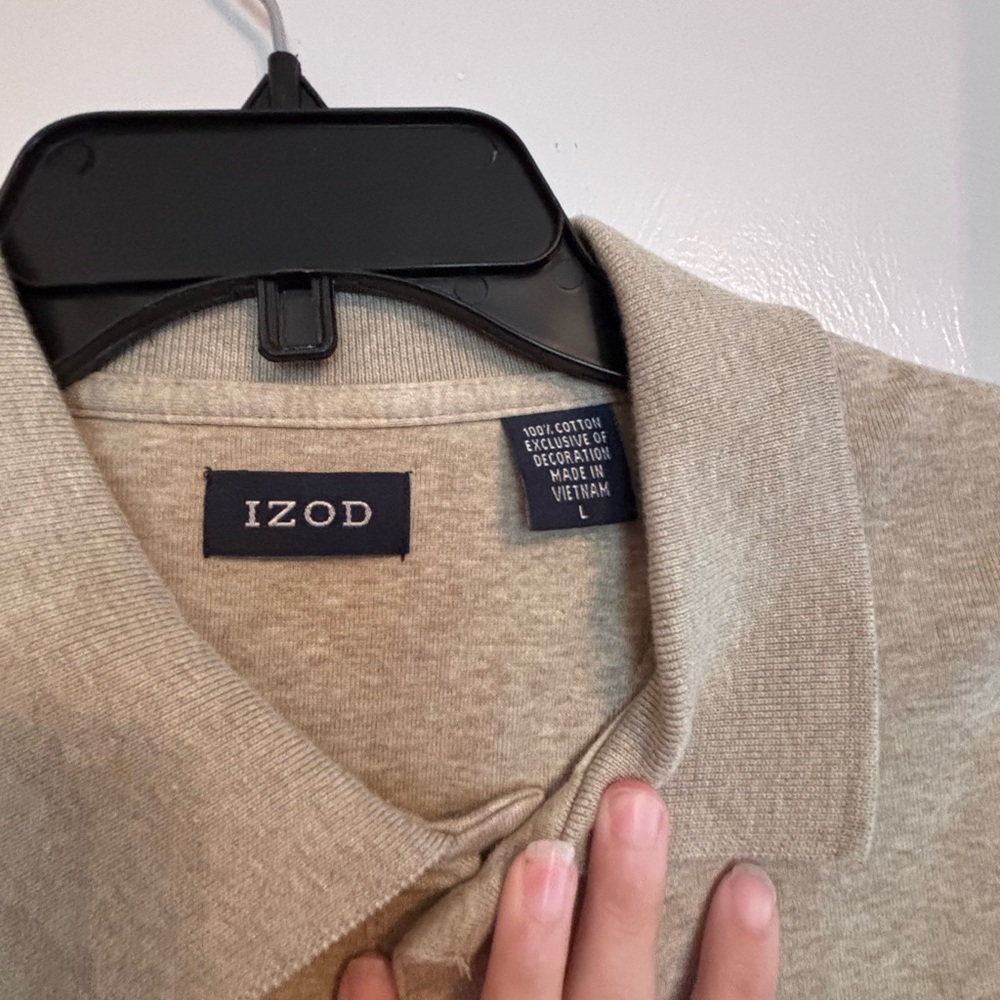 IZOD Men's Tan Polo Shirt - Picture 3 of 3